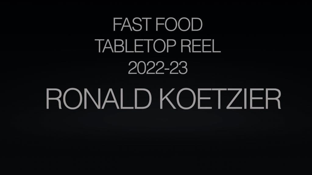 [Reel] Ronald Koetzier - Fast Food Reel 2022-23